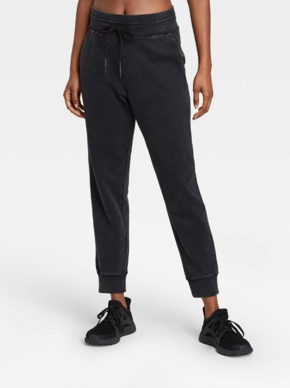 JoyLab Black Washed Jogger Sweatpants Size L